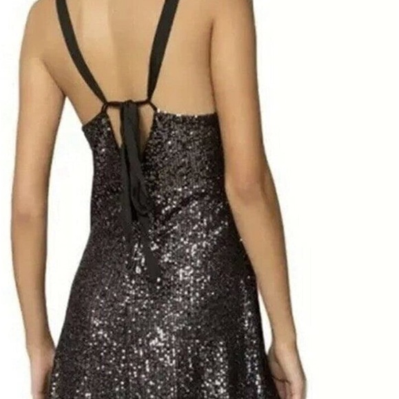 free people black sequin mini dress Cinematic Sequin Mini Dress | Black | Womens main image 1